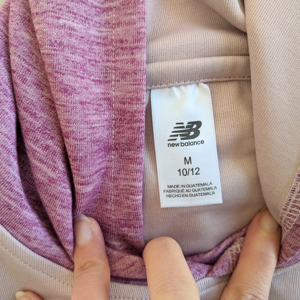 NWT New Balance girl hoodie size M 10-12 - Picture 3 of 6